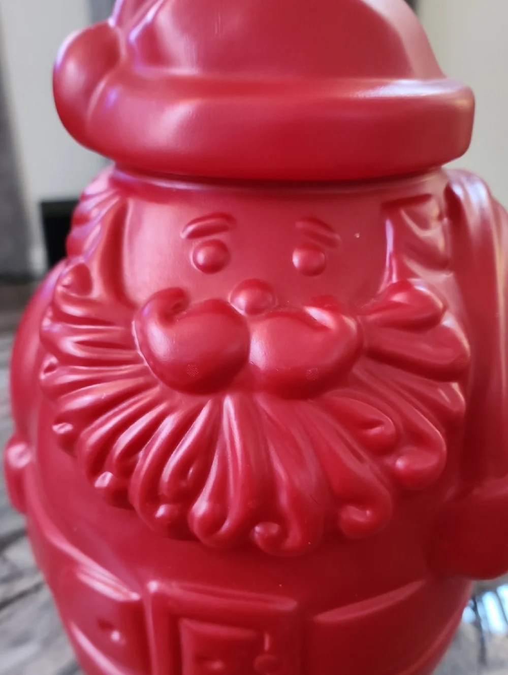 PackerWare Vintage Blow Mold Santa Claus Cookie Jar, 1980s